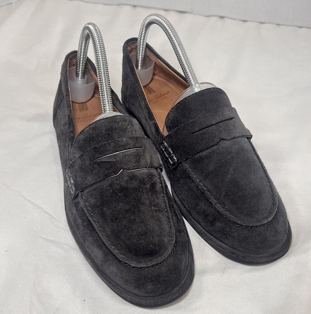 Sam Edelman Penny Loafers Womens Size 8 Gray Suede Slip On Comfort Flats Shoes
